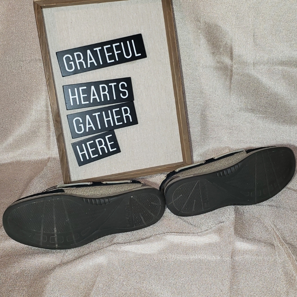 π Gorgeous Black Sparkle Sperry Top Sider - Picture 6 of 11